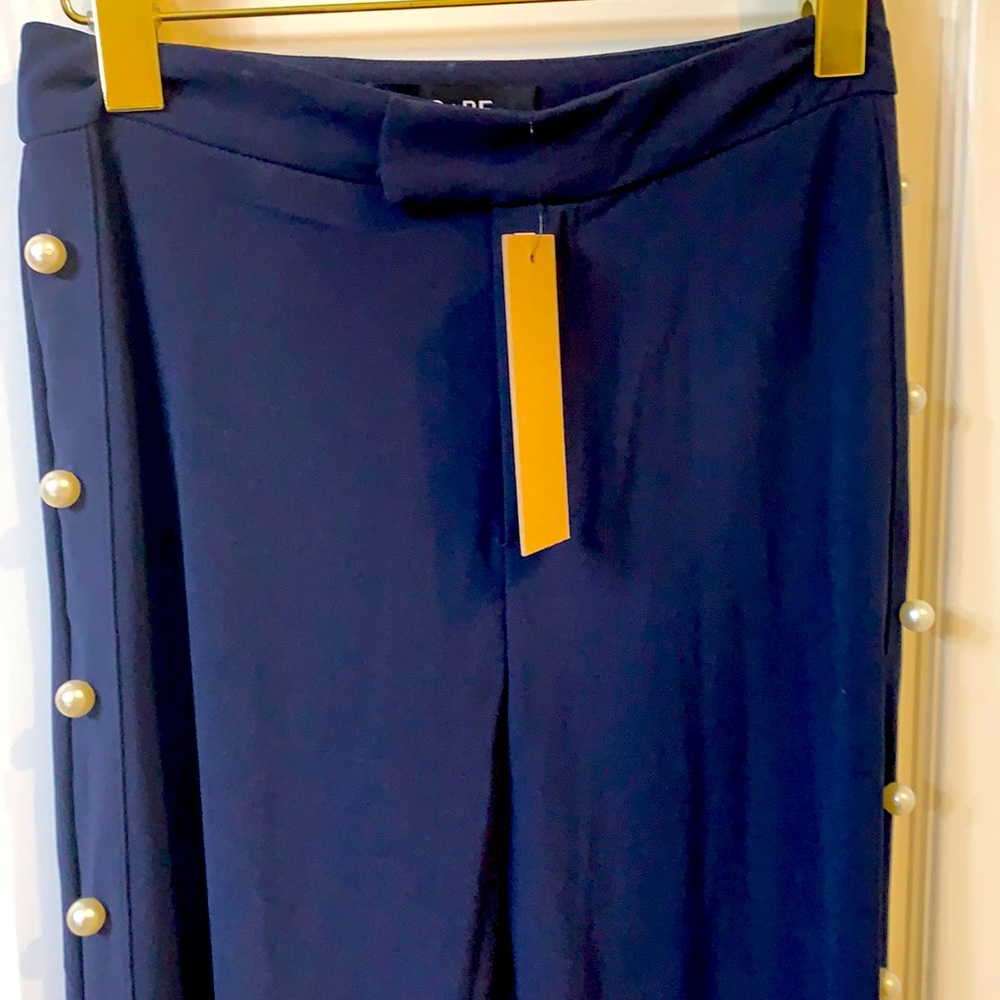 NWT Do + Be navy pants w pearls size small